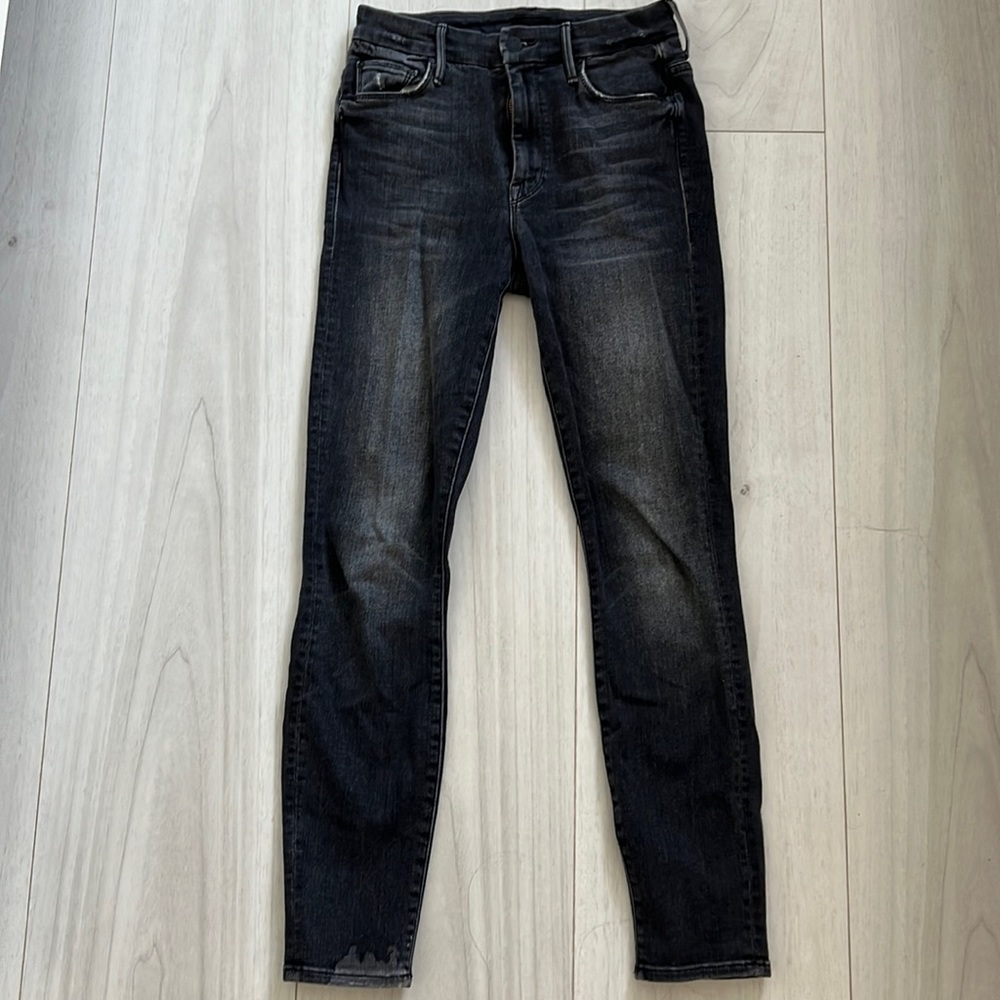 Mother Denim, High Waisted Looker Ankle Jean, Wash: Leave the Light On, size 25